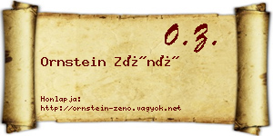 Ornstein Zénó névjegykártya